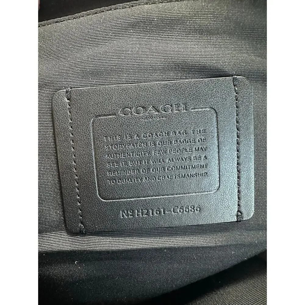 Coach Westway Black Calfskin Leather Backpack Streetwear Graffiti Logo